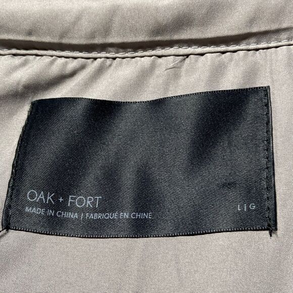 Oak & Fort NWOT Faux Fur Button Down Fully lined coat L/G - Picture 6 of 8